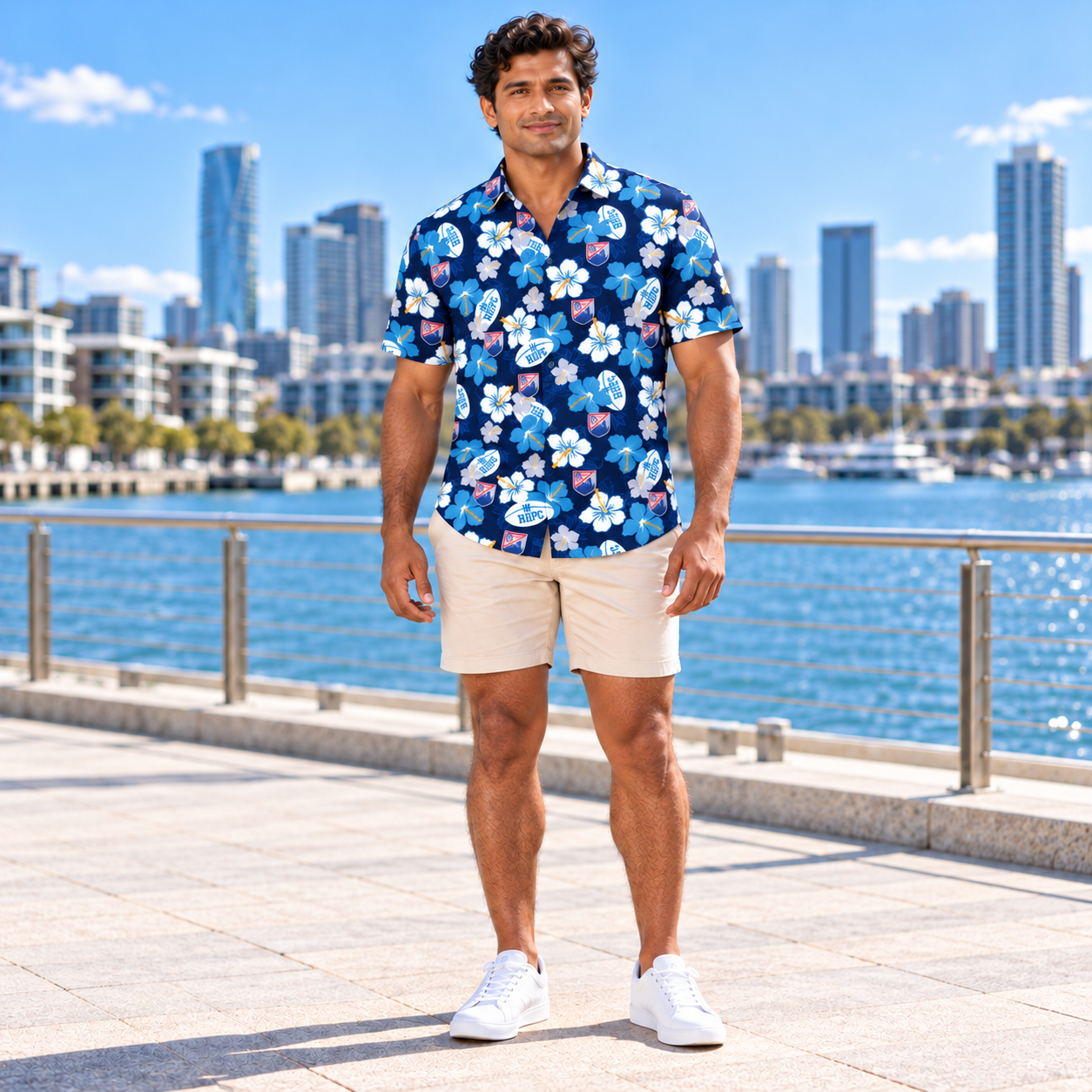 Harrisburg Legacy Men's Cut Hawaiian Shirt - Blue