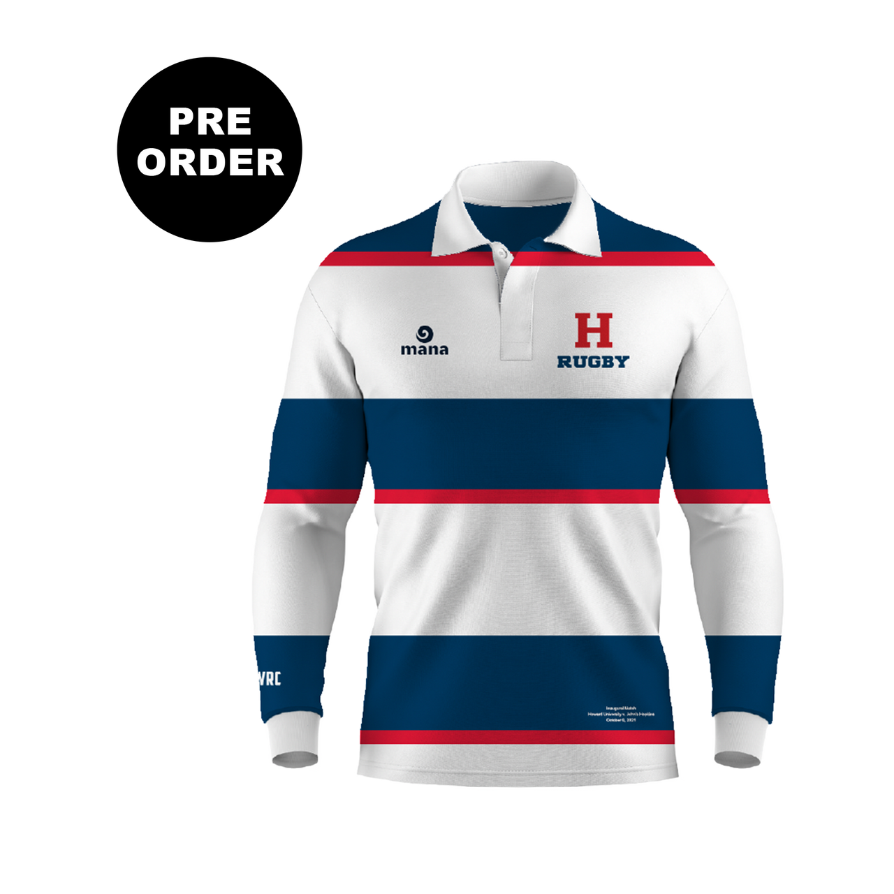 Howard University Classic Rugby Jersey - 21 Back Option