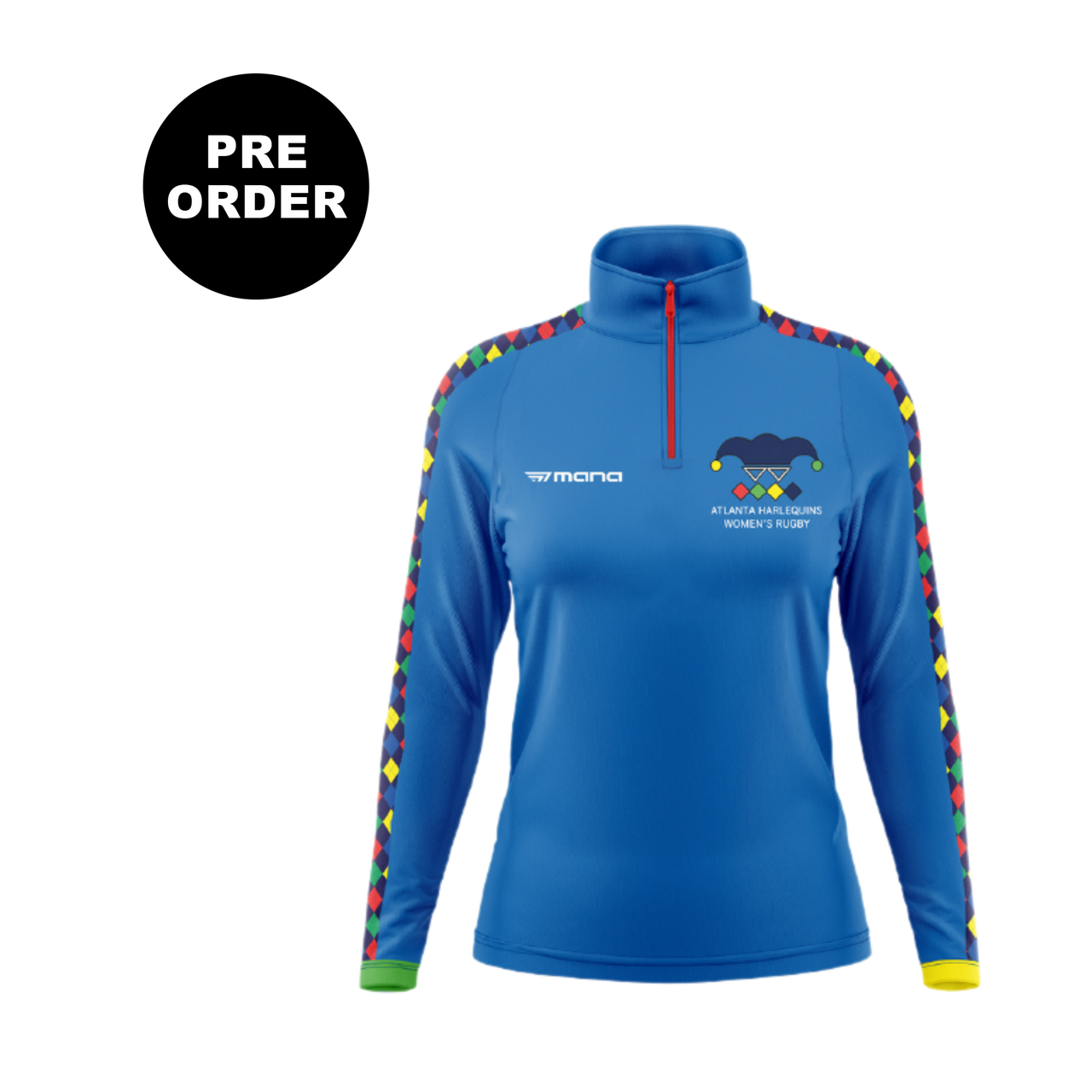 Atlanta Harlequins Women's Fit Quarter Zip Sweater