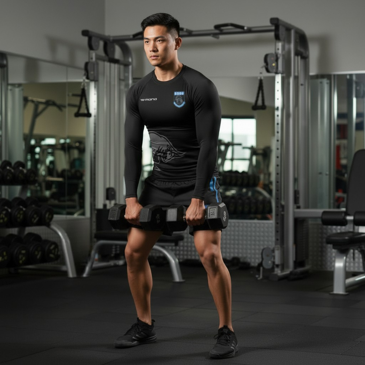 Old Blue Black Dri-Wik™ Compression Top