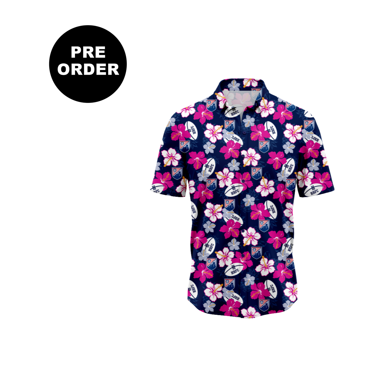 Harrisburg Legacy Men's Cut Hawaiian Shirt - Pink