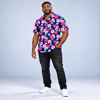 Thumbnail for Harrisburg Legacy Men's Cut Hawaiian Shirt - Pink