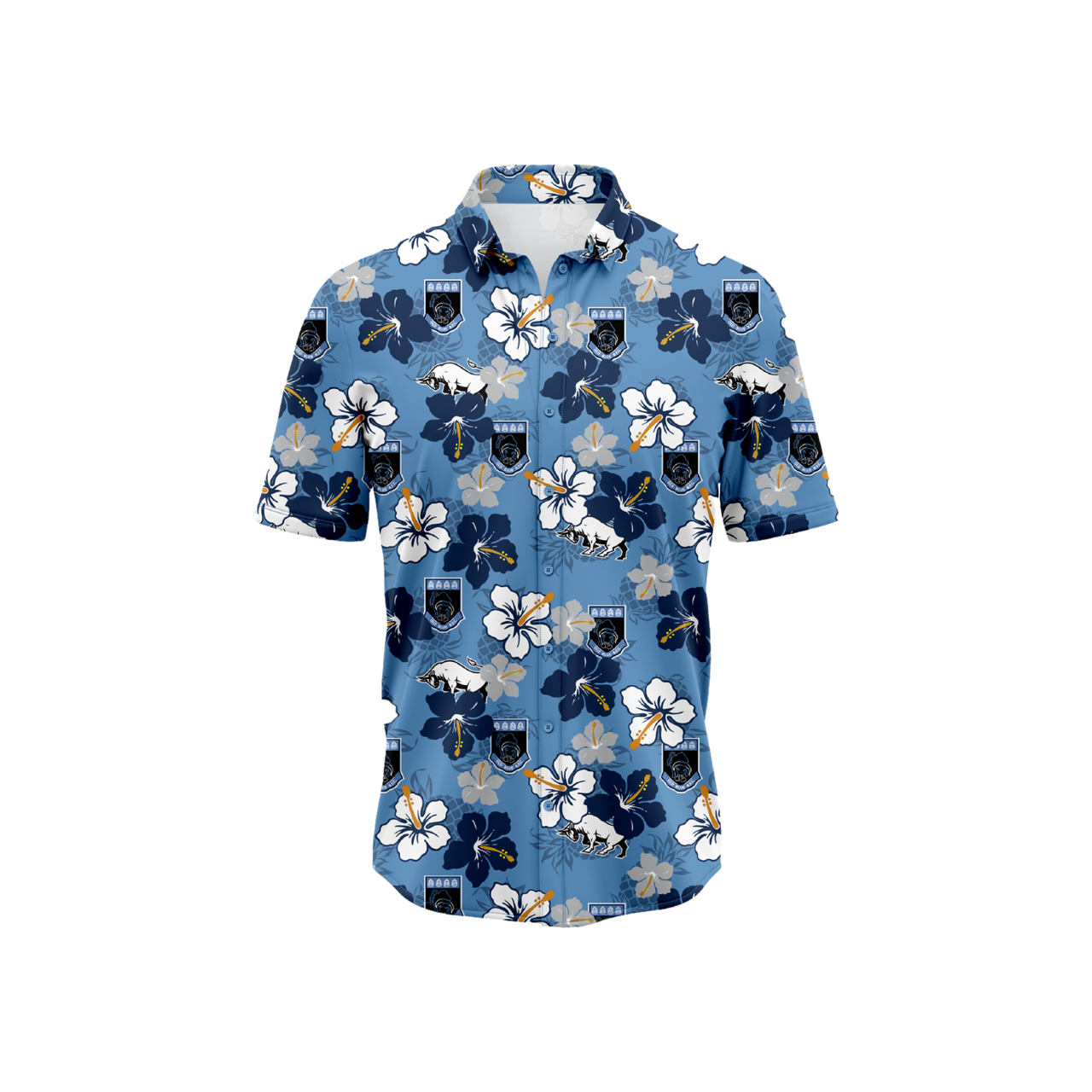 Old Blue Hawaiian Shirt
