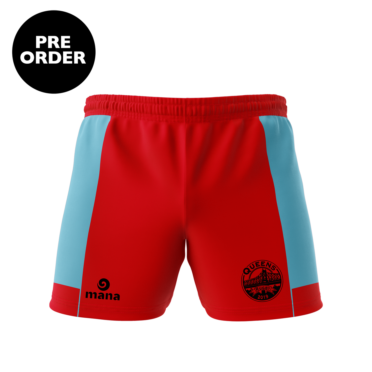 Pantalón corto de rugby Queens - Rojo