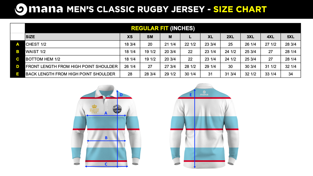 Queens Rugby Men's Classic Rugby Jersey