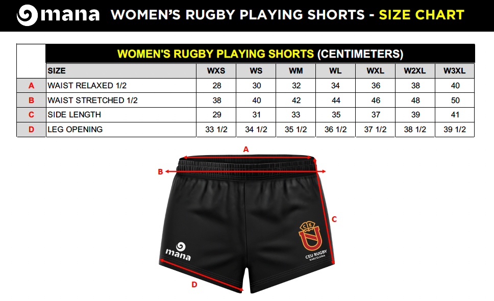 CEU Women’s Rugby Shorts
